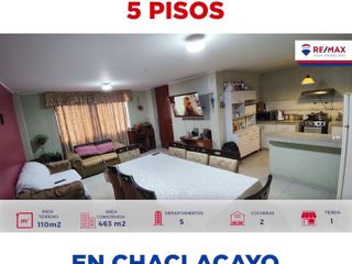 VENTA DE CASA EN CHACLACAYO 5 PISOS CON DEPARTAMENTOS, CERCA A CARRETERA CENTRAL COLEGIO ESTENOS