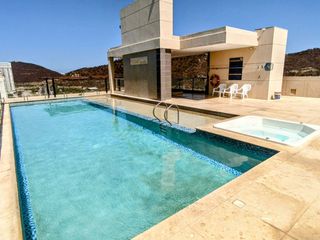 Apartamento en Pozos Colorados, Santa Marta. Frente al Mar de una habitacion 2 baños. 50.42 M2