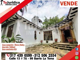 SE VENDE CASA CAMPESTRE CONJUNTO SAN MATEO - RIVERA (HUILA - COL)