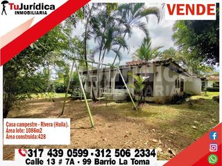 SE VENDE CASA CAMPESTRE CONJUNTO SAN MATEO - RIVERA (HUILA - COL)