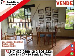 SE VENDE CASA CAMPESTRE CONJUNTO SAN MATEO - RIVERA (HUILA - COL)