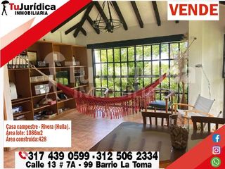 SE VENDE CASA CAMPESTRE CONJUNTO SAN MATEO - RIVERA (HUILA - COL)