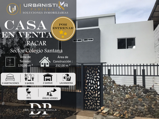 Se Vende Elegante Casa en Racar, Sector Colegio Santana