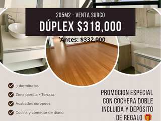 Foto 1 de DÚPLEX EN VENTA DE 3 DORMITORIOS CON TERRAZA DOBLE EN SANTIAGO DE SURCO