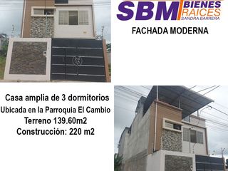 Foto 1 de En La Parroquia El Cambio Se Vende Linda Casa Independiente Amplia de 3 Dormitorios