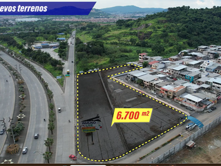 Norte de Guayaquil, Venta de excelente terreno de 6700 mts2 al Pie de Av Principal