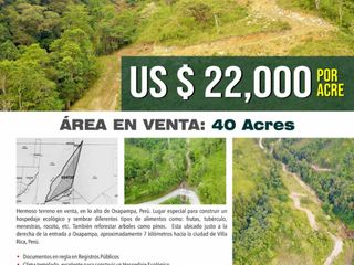 Terreno en Venta: Oxapampa “el Abra” Km 7 Hacia Villa Rica - Oxapampa Pasco Perú