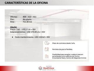 Alquiler de Oficina 711 m² (Implementada) - Surco