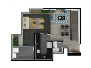 Dúplex 95 m² en Piso 17