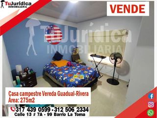 SE VENDE HERMOSA CASA CAMPESTRE - VEREDA GUADUAL RIVERA (HUILA -COL)