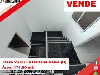 SEVENDE CASA 2P B. LA GAITANA - ORIENTE - NEIVA (HUILA-COL)