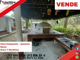 SE VENDE CASA CAMPESTRE - ORIENTE - IPANEMA - NEIVA (HUILA)
