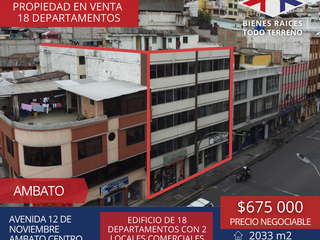 Foto 1 de EDIFICIO DE VENTA AMBATO-TUNGURAHUA - 18 DEPARTAMENTOS 2 LOCALES
