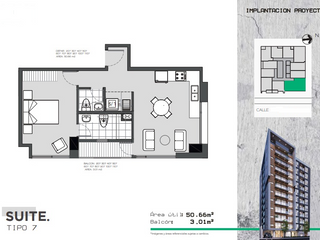607 Bellavista Ubicación, estilo y Confort. Suite 50,66 metros más balcón 3,01 metros. A estrenar