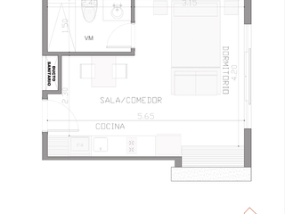 Foto 10 de 1408 Inversión segura: La Carolina Studio 29,12 m de Venta.