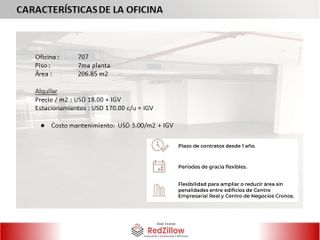 Alquiler de Oficina Gris (207 M²) – Santiago de Surco