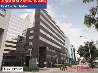 Alquiler Oficina 937 m² (Amoblada) - San Isidro