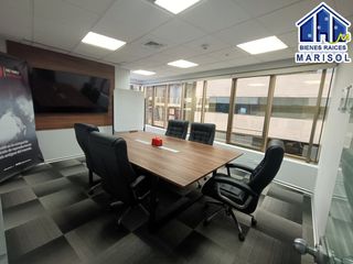 ALQUILO OFICINA AMOBLADA - 215  m2 - CENTRO EMPRESARIAL REAL SAN ISIDRO