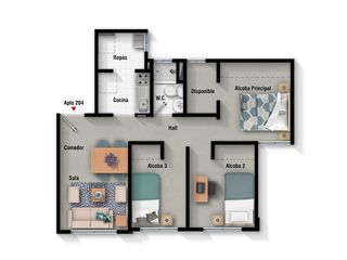Foto 7 de Tipo 50m²